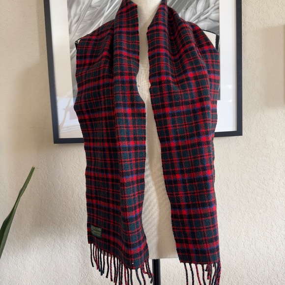 TWEEDMILL Lambswool Plaid Fringe Scarf - Picture 4 of 4